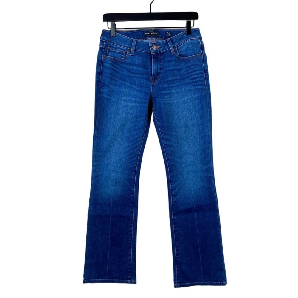 Lucky Brand (6/28) Ankle Lolita Boot Jeans Mid-Rise 30” Inseam Stretch Blue